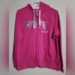 Zip-up Susan G. Komen Pink HOPE Hoodie Women's Size XL